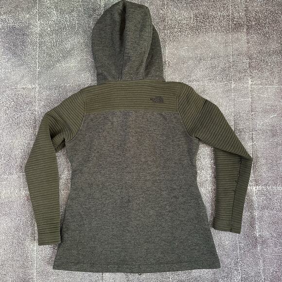 Women's The North Face Moss Green Canyonlands Hoodie Zip Up Fleece Jacket Sz M - Picture 4 of 5